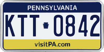 PA license plate KTT0842