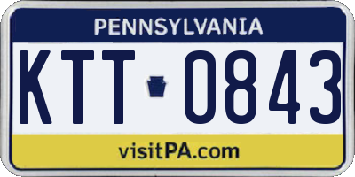 PA license plate KTT0843