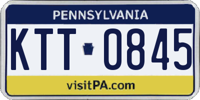 PA license plate KTT0845