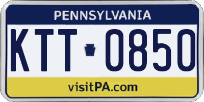 PA license plate KTT0850