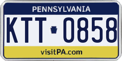 PA license plate KTT0858