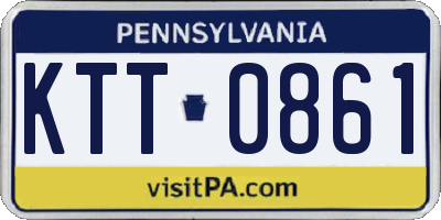 PA license plate KTT0861