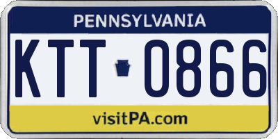 PA license plate KTT0866