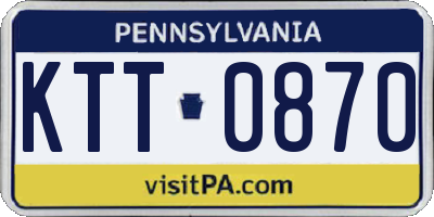 PA license plate KTT0870