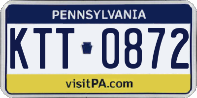 PA license plate KTT0872
