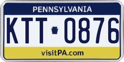 PA license plate KTT0876