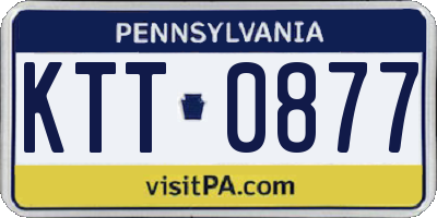 PA license plate KTT0877