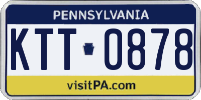PA license plate KTT0878