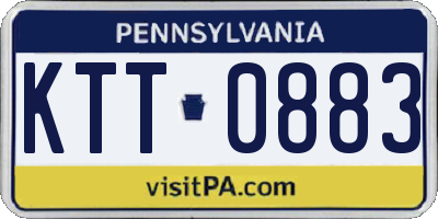 PA license plate KTT0883