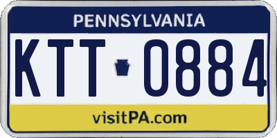 PA license plate KTT0884