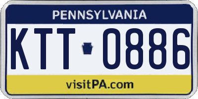 PA license plate KTT0886