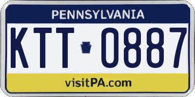 PA license plate KTT0887