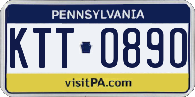 PA license plate KTT0890