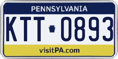 PA license plate KTT0893