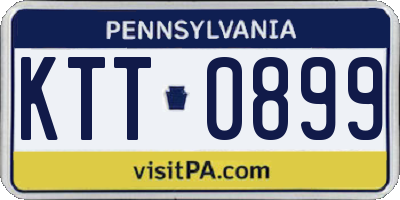 PA license plate KTT0899