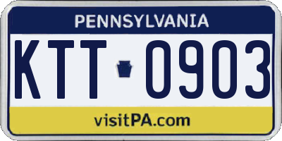 PA license plate KTT0903