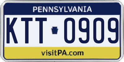 PA license plate KTT0909