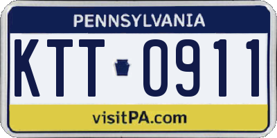 PA license plate KTT0911