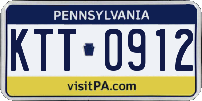PA license plate KTT0912