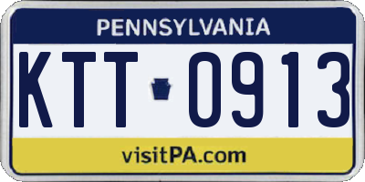 PA license plate KTT0913