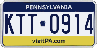 PA license plate KTT0914