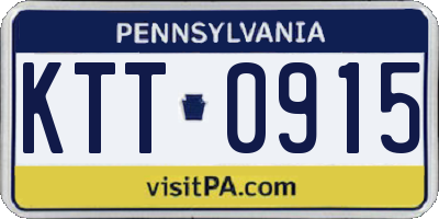 PA license plate KTT0915