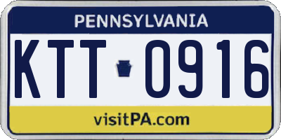 PA license plate KTT0916