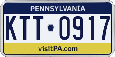 PA license plate KTT0917