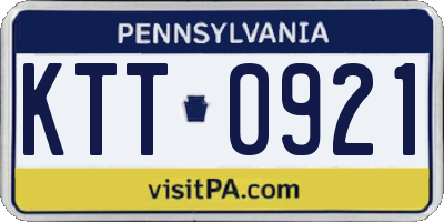 PA license plate KTT0921