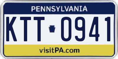 PA license plate KTT0941