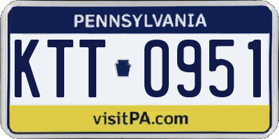 PA license plate KTT0951