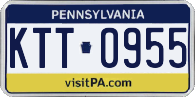PA license plate KTT0955