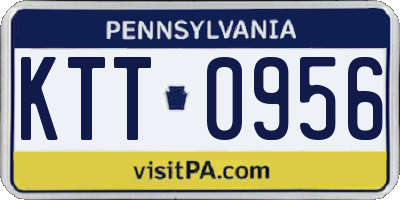 PA license plate KTT0956