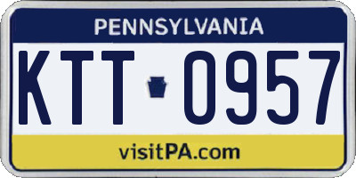PA license plate KTT0957