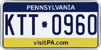 PA license plate KTT0960