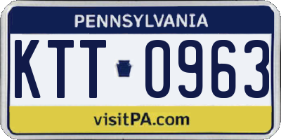 PA license plate KTT0963