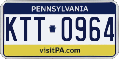 PA license plate KTT0964