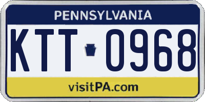 PA license plate KTT0968