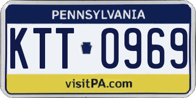 PA license plate KTT0969