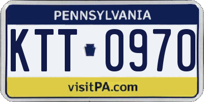 PA license plate KTT0970