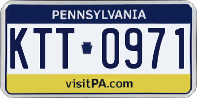 PA license plate KTT0971