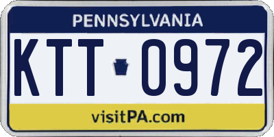 PA license plate KTT0972