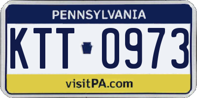 PA license plate KTT0973