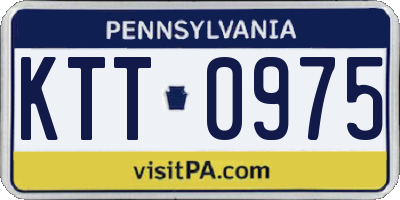 PA license plate KTT0975