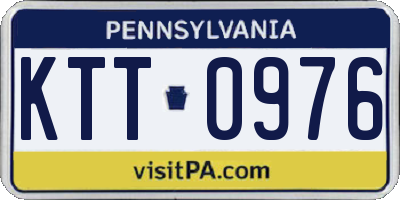 PA license plate KTT0976