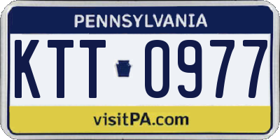 PA license plate KTT0977