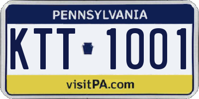 PA license plate KTT1001