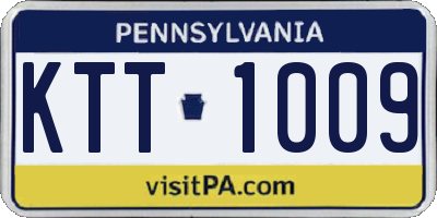 PA license plate KTT1009