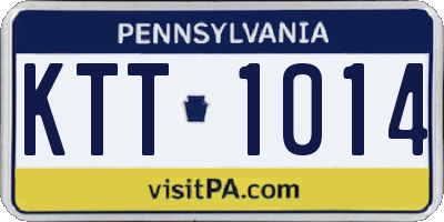 PA license plate KTT1014