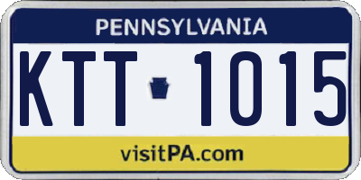 PA license plate KTT1015